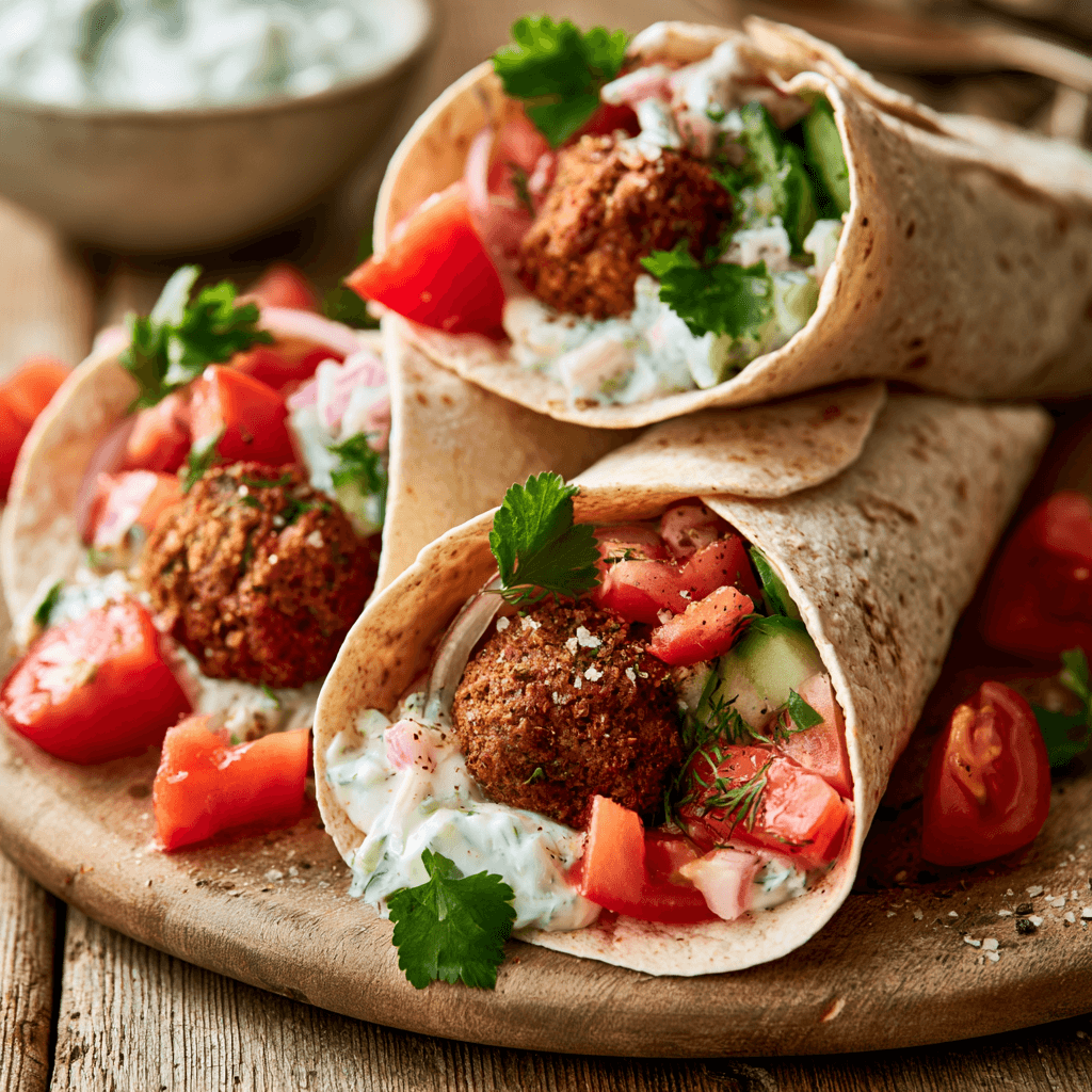 Falafel Wrap with Tzatziki