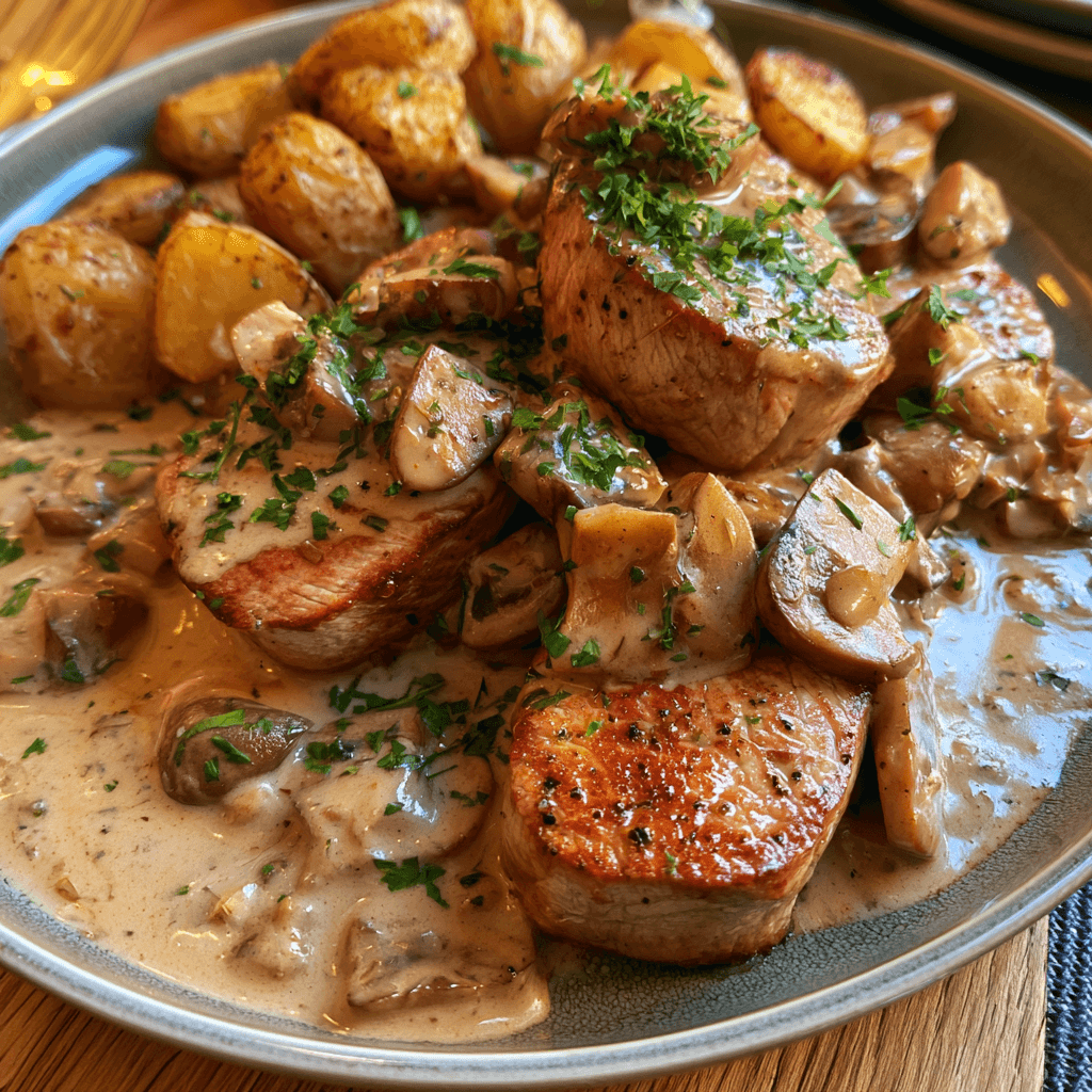 Pork Tenderloin with Mushroom Sauce